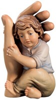 SchüTzende Hand Mit Junge Blau H 13 Cm Schutzengel Engel Holzfigur Aus Ahornholz