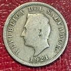 VINTAGE 1921 EL SALVADOR 5 CENTAVOS-MAY208