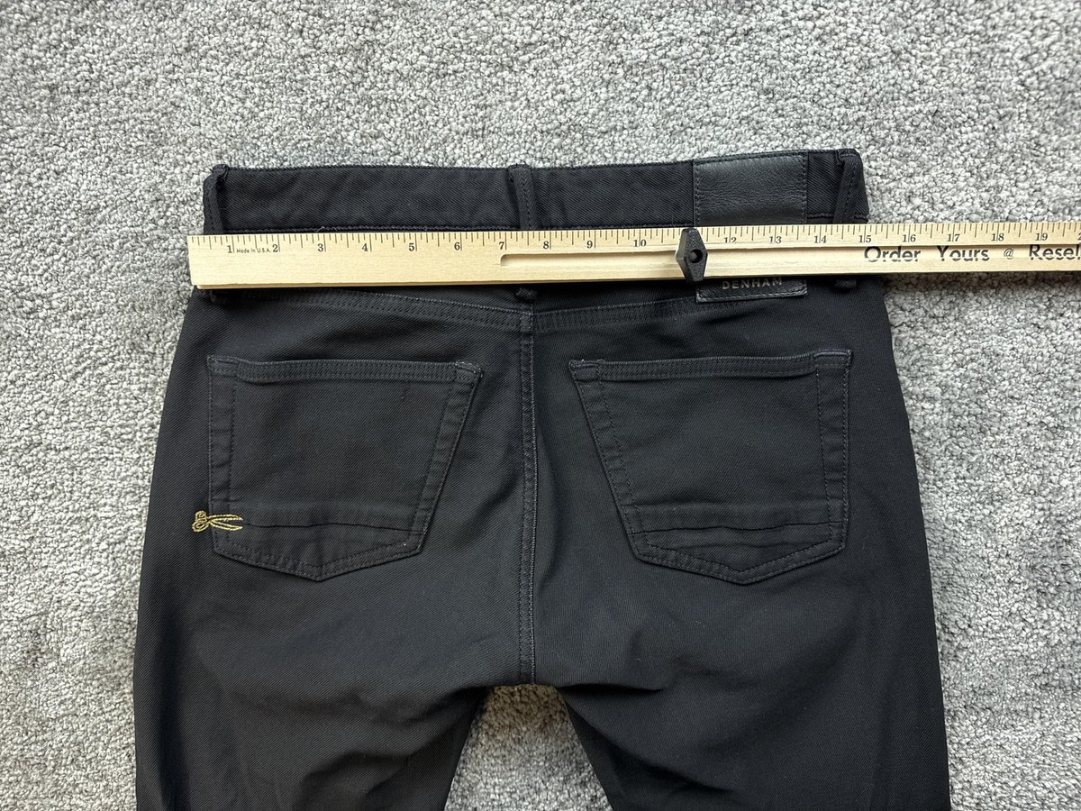 denham york 32 × 32 Denham York Slim Tapered Pants Mens 32x32 Black Stretch Chino Slim