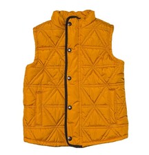 Gymboree Toddler Puffer Vest Yellow Size 4T Zip and Snap Closure