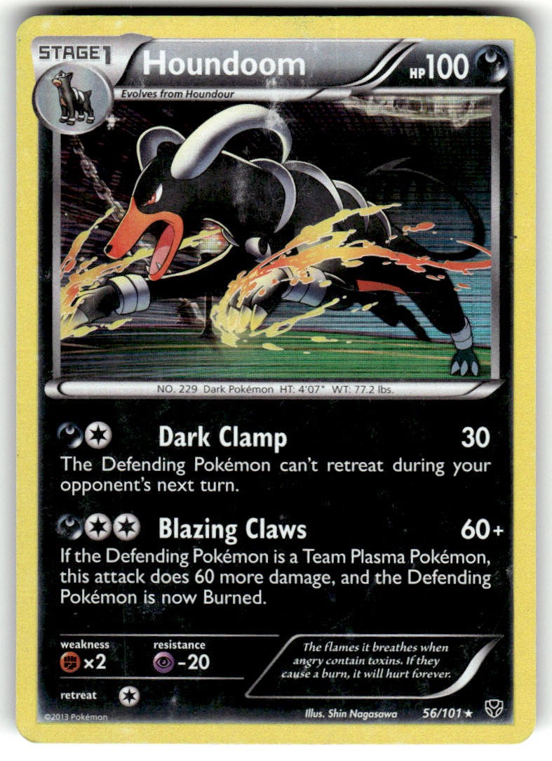 Houndoom 56/101 Holo Rare Plasma Blast Pokemon HP