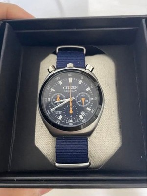 Citizen Tsuno Chrono Navy, Rare Navy Dial, Complete Set, Used From Japan