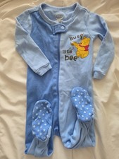 Disney Store Exclusive Winnie the Pooh Footed Pajamas Sleeper 1pc 6/9 Mo SWEET