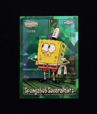  EXCELLENT CONDITION Topps Chrome SpongeBob SquarePants Green Sapphire /99
