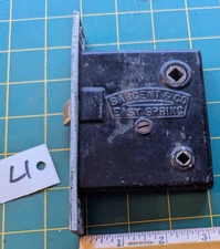 Antique Sargent & Co Mortise Lock Cast Iron Brass Easy Spring Working L1
