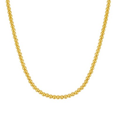 14k Gelbgold 16'' - 18'' Herren Erkennungsmarke PERLENKUGEL Gliederkette Halskette 4mm 6,4Gr