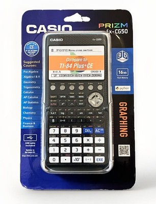 Casio FX-CG50 Color Graphing Calculator Natural Textbook Display Black