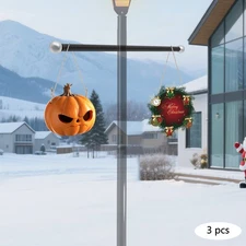 3Pcs Lamp Post Cross Arms Ladder Rest Replacement for Outdoor Light Post & Pole