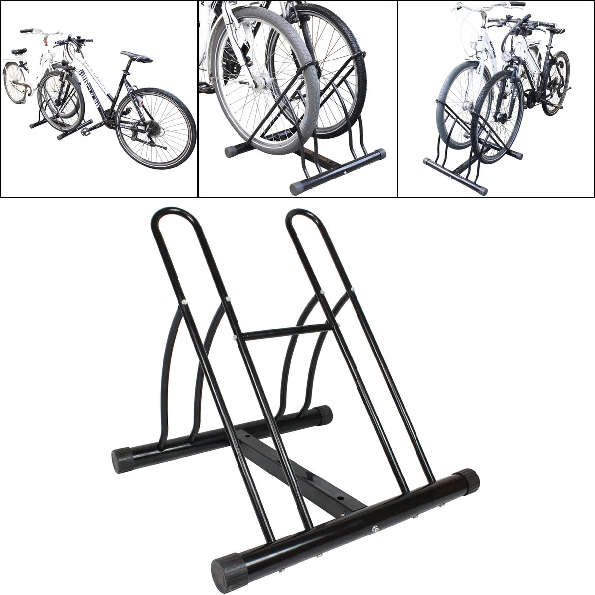 Fahrradständer für 6 Fahrräder DUO Räder Fahrrad Ständer Rad schwarz Twin