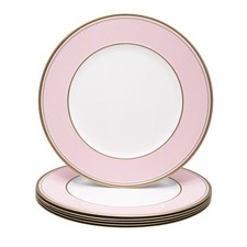 13 Inch Pink Beaded Charger Plates Gold Rim Set Of 6 Round Table Settings
