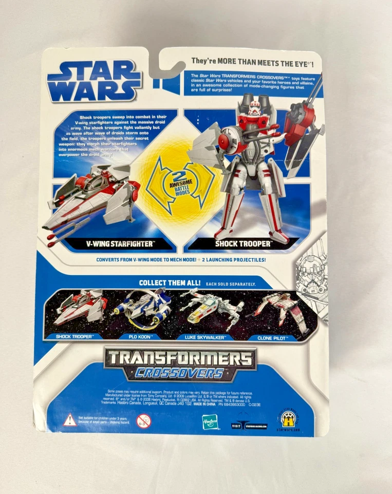 Star Wars Transformers Crossovers: Shocktrooper to V-Wing Starfighter - Nuevo/Sello Foto 2 de 4