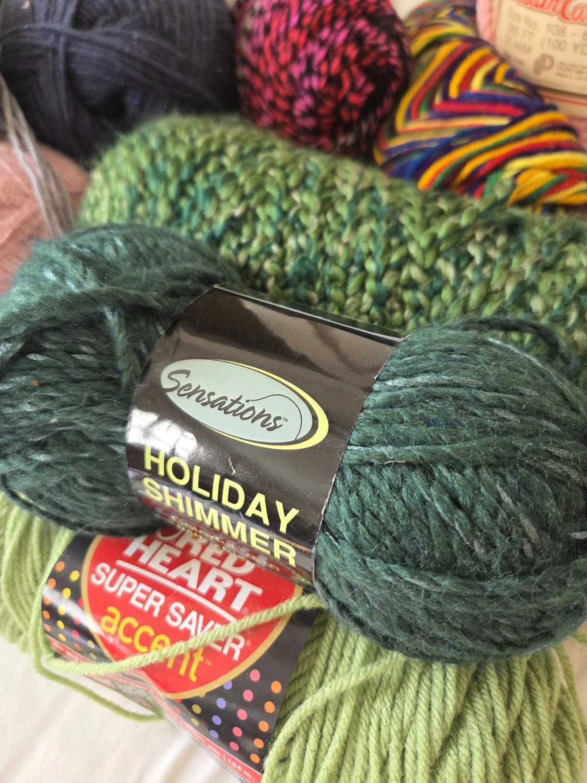 Huge 20+ Skein Yarn Destash Lot Mixed Brands Hobby Lobby Lion Brand Acrylic - product detail image 7