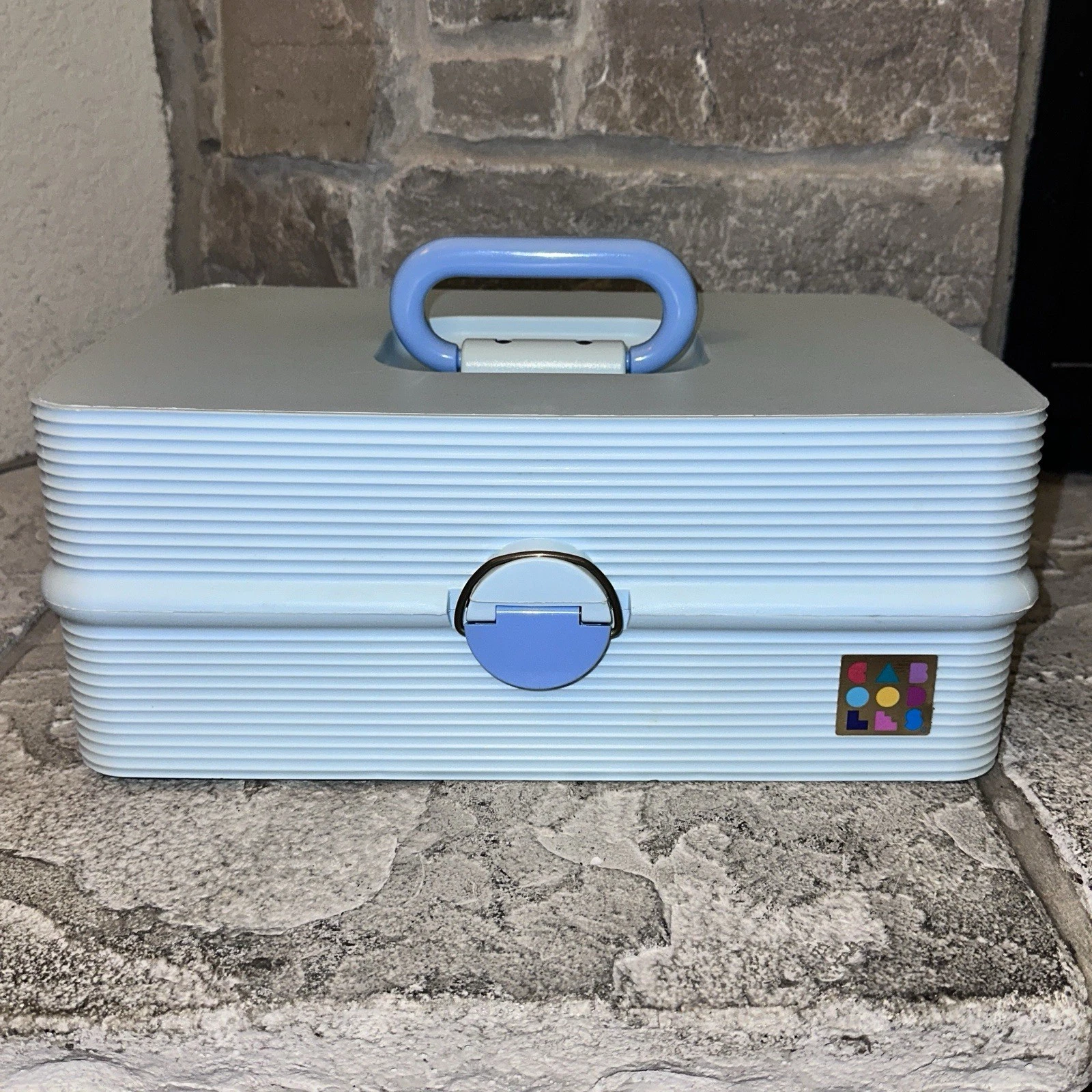Caboodles 2420 Baby Blue Jewelry Makeup Organizer Large Storage Case USA Made