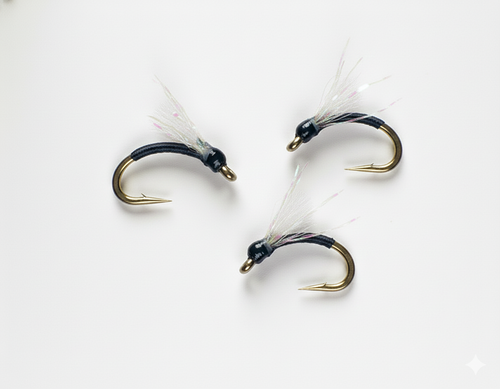 Tailwater Assassin Nymph Emergers UV Black - mosche da pesca a mosca trota premium - Foto 18 di 24