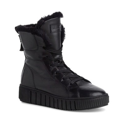 Wl Lace Boot Black Leather Tamaris 1-26216-43 003