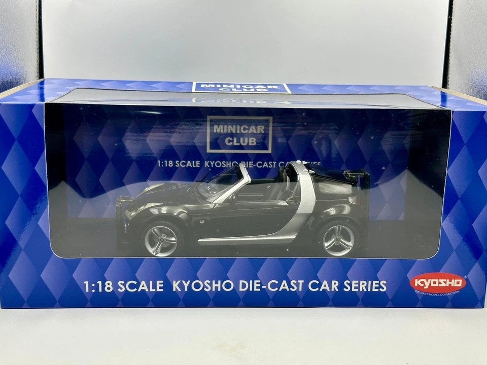 1:18 Smart Roadster Coupe -- Black/Silver -- Kyosho 09103BK - Image 3 of 4