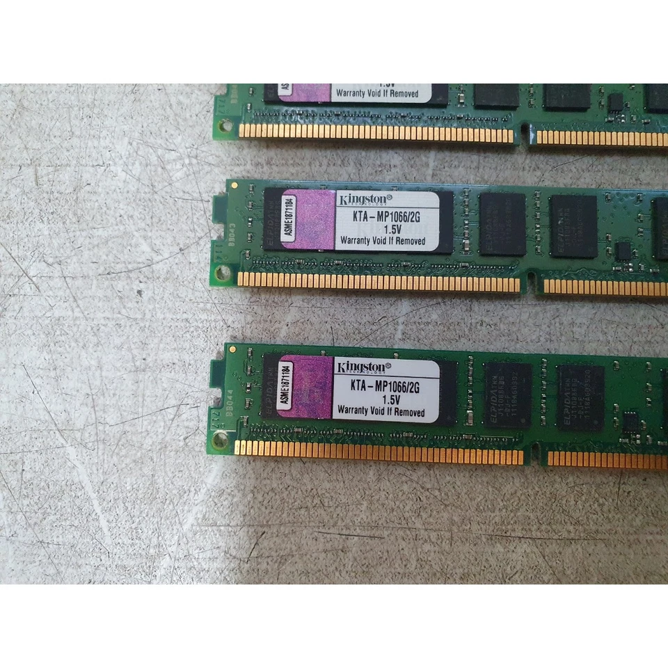 Lot of 4 Kingston KTA-MP1066/2G Memory Module 2GB PC3-8500 DDR3 SDRAM 1066-MHz - Image 3 of 4