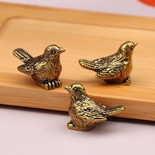 4pcs Mini Brass Bird Ornaments Universal Fit For Outdoor Birdbaths Bowls