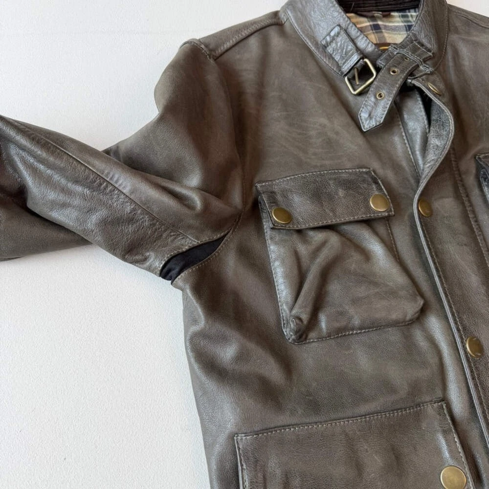 Belstaff Brad Gold Label (M) Motorcycle Leather Jacket image 13