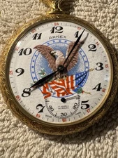 Arnex Incabloc 17 Jewels Pocket Watch Dwight D Eisenhower