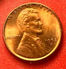 1952-S Lincoln Wheat Cent Penny GEM RD BU From an Original Bank Roll