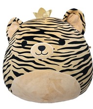 Squishmallow Offical Kellytoy 16 inch Soft Plush Animal Tina the Tiger W/ Crown