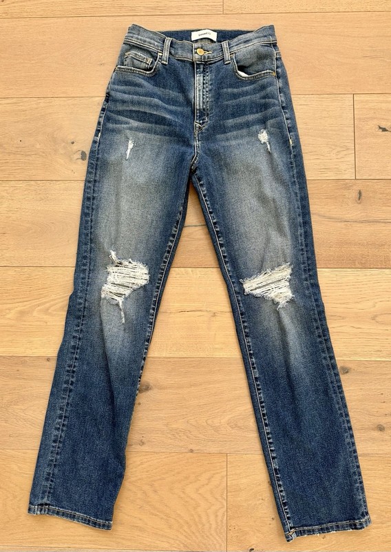 Level 99 Distressed Straight Leg Jeans Sz 27