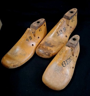 G.E.B.L Co. 3 Wood Shoe Lasts  Size: 6EE/9B/12B w Metal Toes/Heels Canada