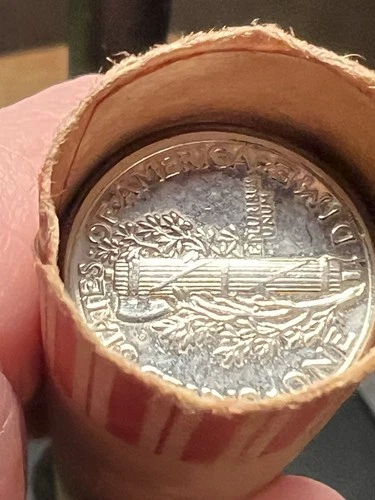 Shotgun Roll PDS Old Wheat Cent Un Researched AU +1924D Mercury Dime End***R79**