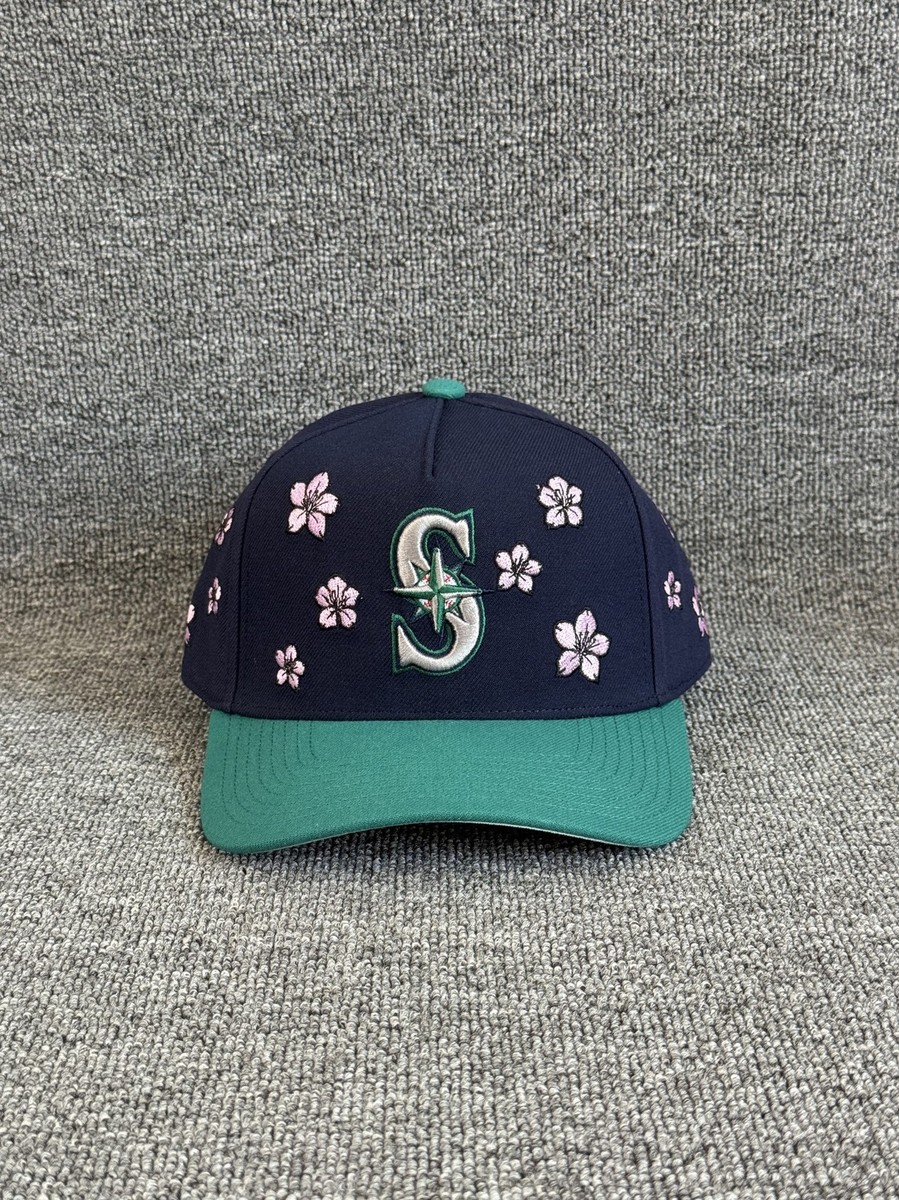Mitchell & Ness Seattle Mariners Snapback Cherry Blossom Navy Hat