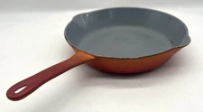 9” Vintage Flame Descoware Special Enamel Cast Iron Skillet Belgium Made