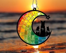 Personalized Pet Memorial Suncatcher Rainbow Bridge Dog Cat Loss Gift