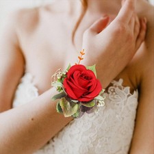 Bride Wedding Rose Corsage Prom Corsages Bridal Hand Flower for Women and Gir...