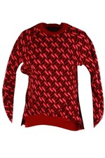 VERSACE RED WOOL SWEATER IT 42 UK 10