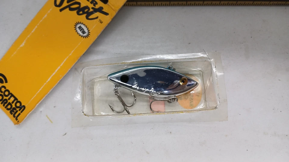 Cotton Cordell Bill Dance Super Spot 摇摆饵 1/4 盎司铬/蓝色 C2406 90 年代复古 — 第 4/4 张图片