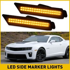 For 2010-2015 Chevy Camaro Smoked Lens Led Side Marker Lights Front Amber Set Ec For 2010-2015 Chevy Camaro Smoked Lens Led Side Marker Lights Front Amber Set Ec