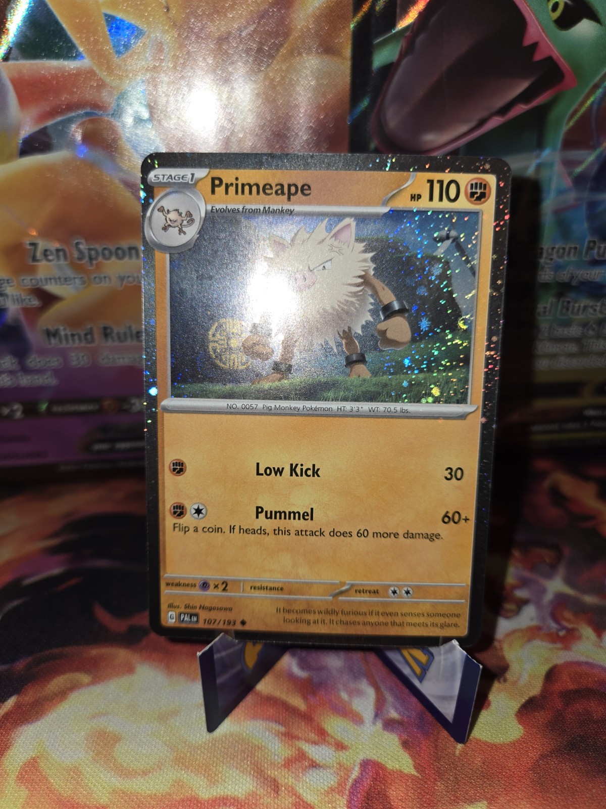 Pokemon TCG Paldea Evolved Primeape 107/193 Cosmos Holo Exclusive NM