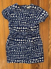 Stella McCartney Kids Navy and Cream Heart Patterned Dress