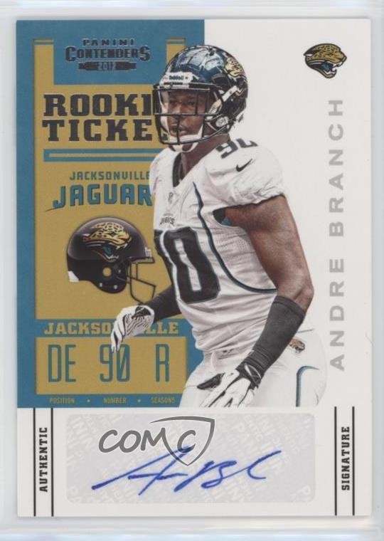 2012 Panini Contenders Rookie Ticket /500 Andre Branch #103 Rookie Auto RC 00em