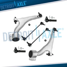 6pc Front Lower Control Arms Sway Bars Outer Tie Rods for 2010-2016 Cadillac SRX