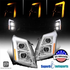 For 2010-2016 Cadillac SRX Full LED Projector Headlights +Sequential Turn signal