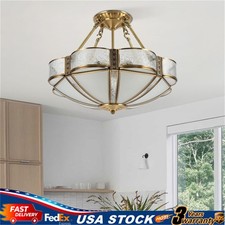 Wide Stained Glass Inverted Ceiling Light Pendant for Dining Room,Antique Style