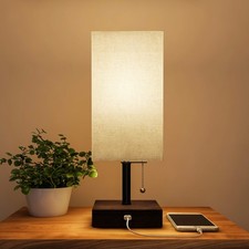 LED Desk Lamp with USB Charging Port - Small Bedside Table Light for Reading ...