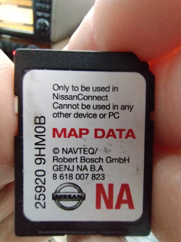 TARJETA DE MEMORIA NISSAN 25920-9HT0A-MAPA, TARJETA SD PIEZAS ORIGINALES 259209HT0A 🎯 Foto 2 de 3