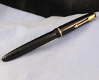 1950s VINTAGE PARKER VICTORY FOUNTAIN PEN BLACK & 14K GOLD NIB