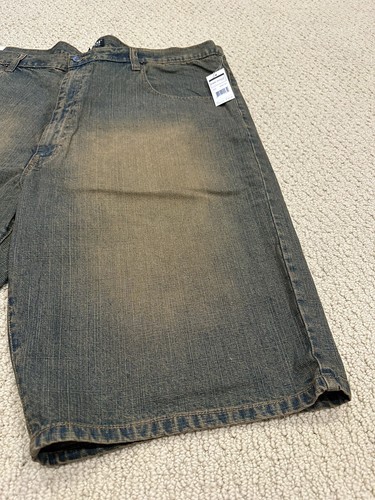 NWT Men’s Eddie Domani Vintage Khaki Denim Jean Shorts BIG SIZES - 第 4/8 張圖片