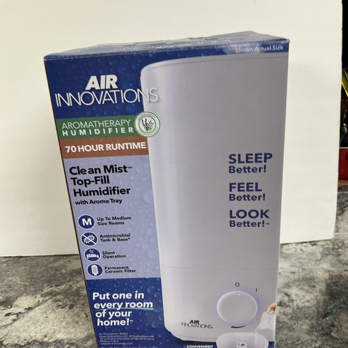Air Innovations Clean Mist Aromatherapy 70hr Top Fill Humidifier 1.32G White - Picture 5 of 11