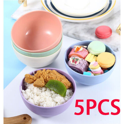 Cereal Bowls Set Of 5 Wheat Straw Bowls Sets 60 OZ Unbreakable Microwave