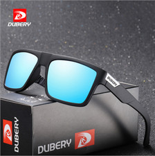 DUBERY Mens Sport Polarized Sunglasses Outdoor Riding Driving Square Glasses