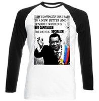 Hugo Chavez Quote 1 - Baseball Tshirt S-m-l-xl-xxl Hugo Chavez Quote 1 - Baseball Tshirt S-m-l-xl-xxl